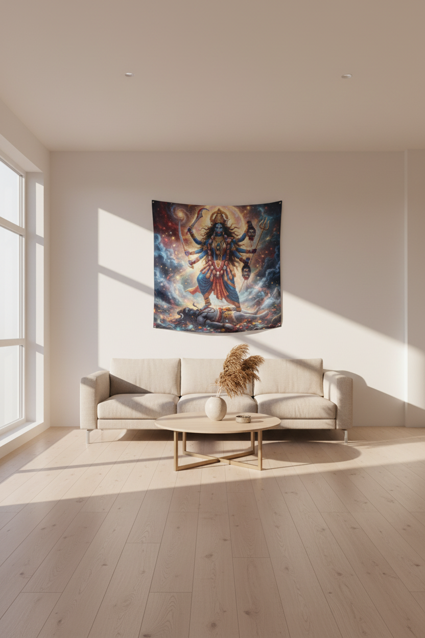 Kali Tapestry – Divine Wall Art for Sacred Spaces