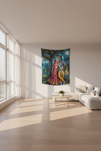 Radha Krishna Tapestry Wall Hanging