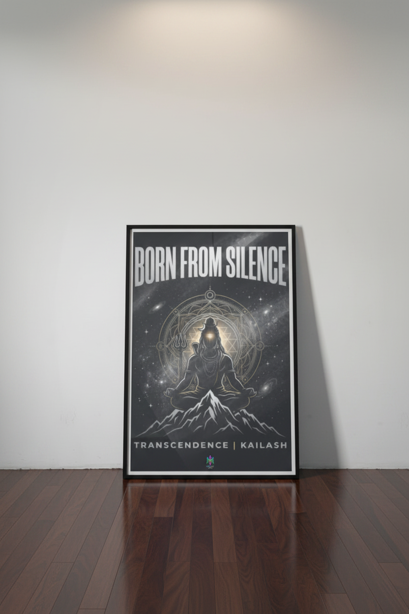 Shiva Born from Silence – Metal Poster | Mystical Arts
