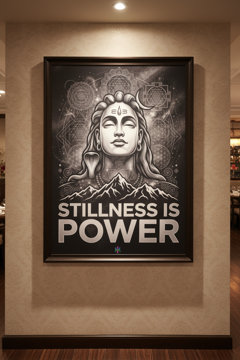 Shiva Stillness is Power – Metal Poster | Mystical Arts