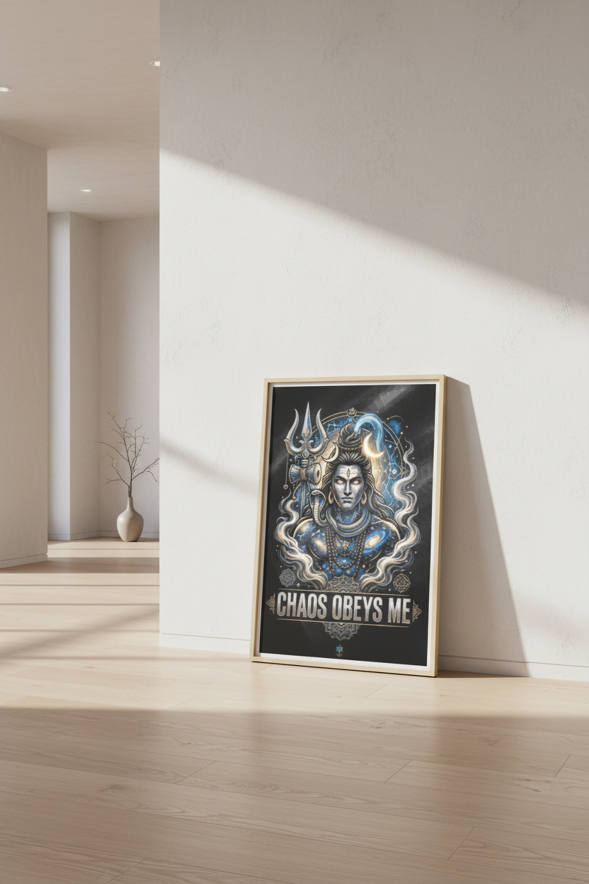 Shiva Chaos Obeys Me – Metal Poster | Mystical Arts