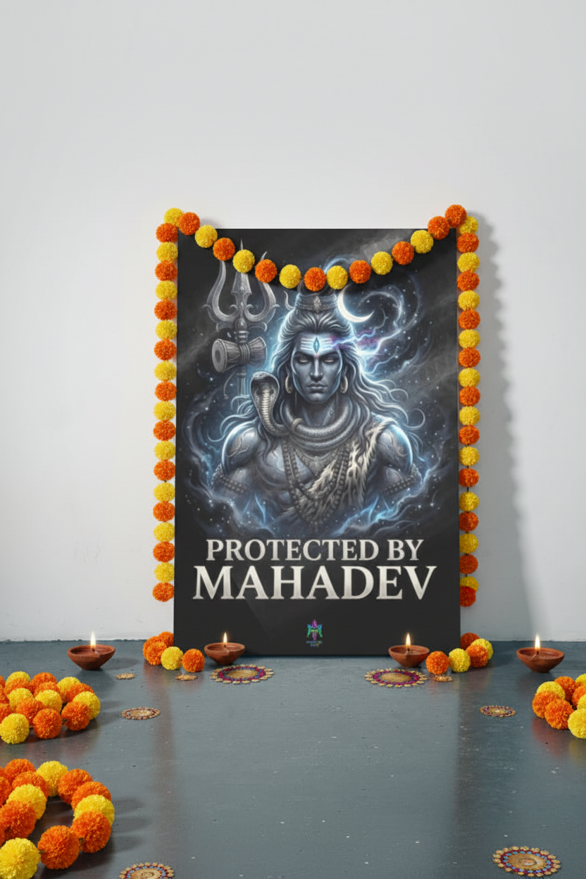 Protected by Mahadev – Metal Poster | Mystical Arts
