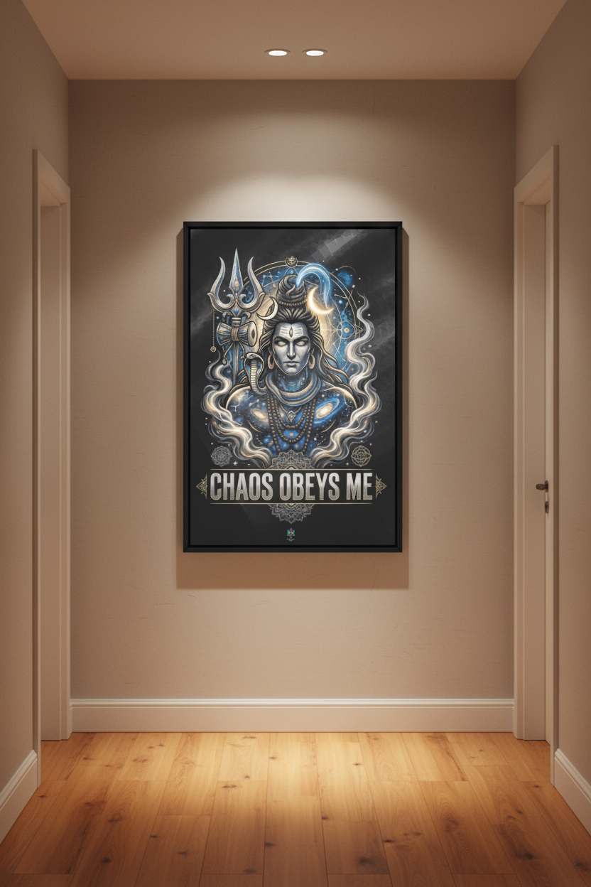 Shiva Chaos Obeys Me – Metal Poster | Mystical Arts