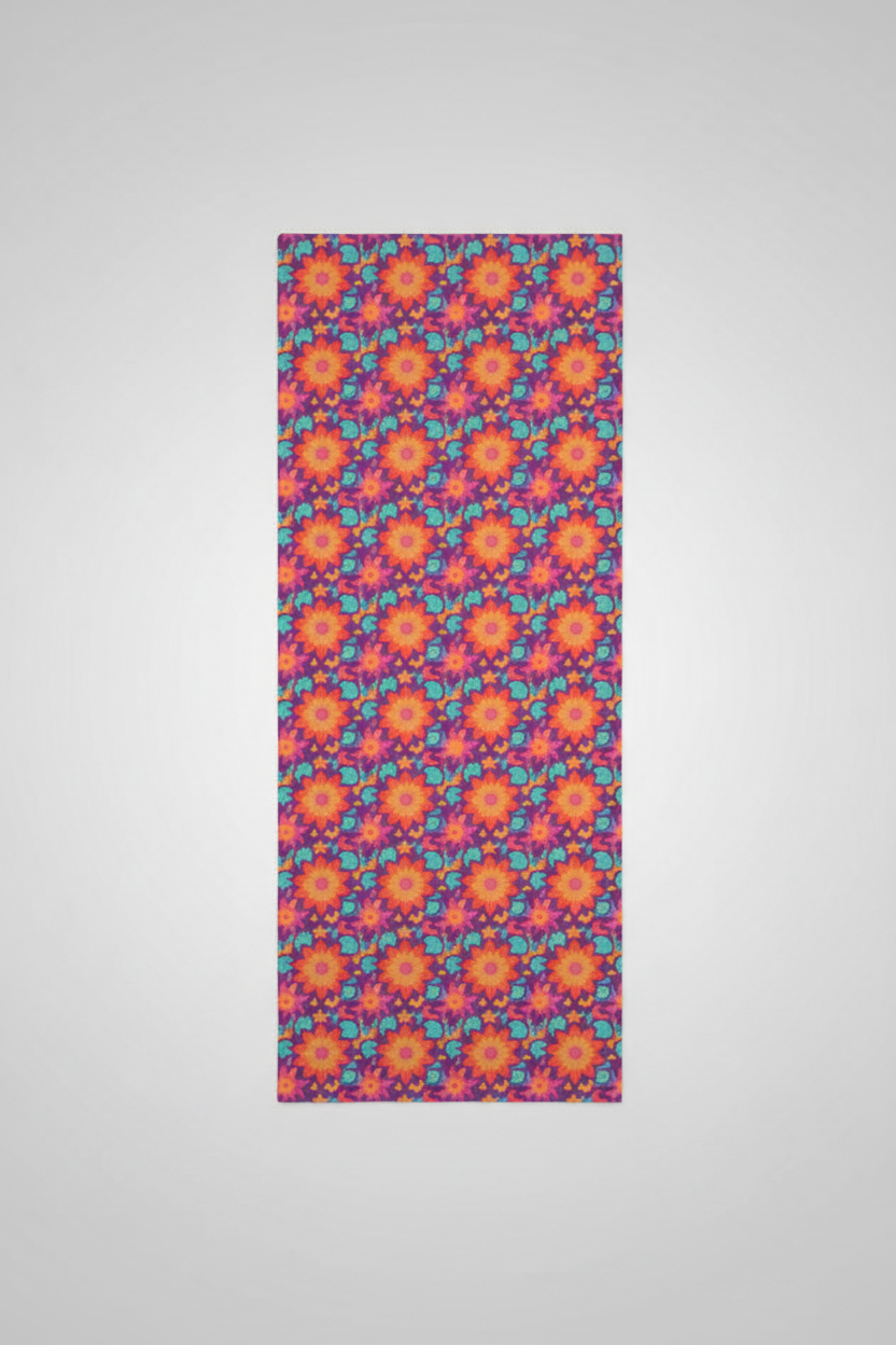 Boho Kaleidoscope Table Runner | Vibrant Mandala & Geometric Bohemian Decor