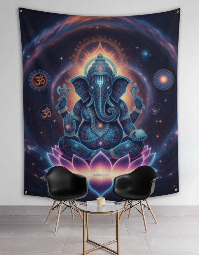 Ganesha Tapestry – Large Wall Hanging (54x84 in) | Mystical Arts