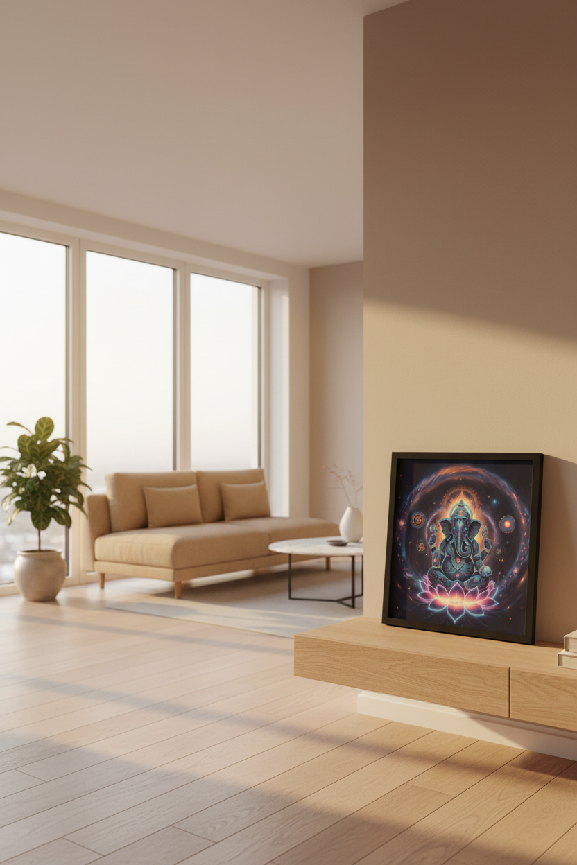 Ganesha Framed Poster – Ready to Hang Wall Art | Mystical Arts