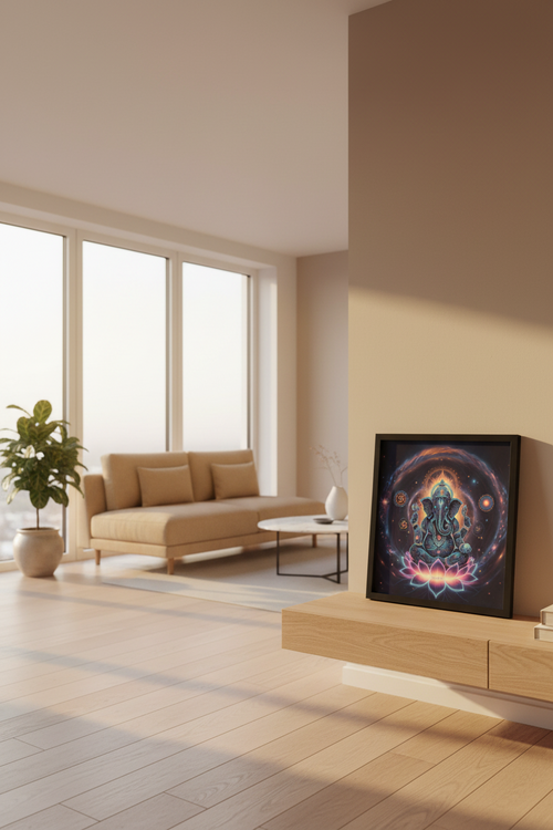 Ganesha Framed Poster – Ready to Hang Wall Art | Mystical Arts