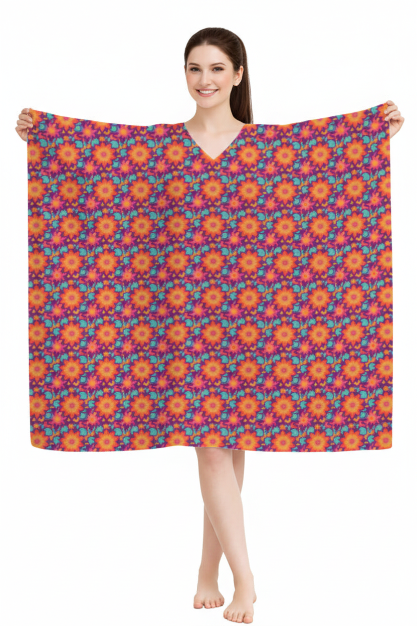 Boho Kaleidoscope Female Kaftan – All-Over Print